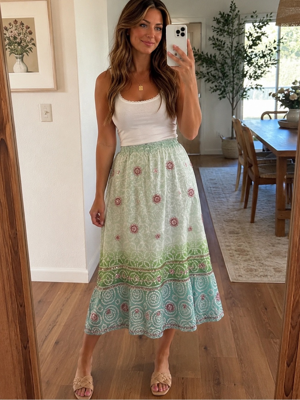 Neiman Marcus Silk Skirt